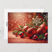  Red and White Christmas Tree Design Feestdagenkaart (Voorkant / Achterkant)