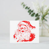 Red and White Custom Santa Clause Saint Nicholas Feestdagenkaart (Staand voorkant)