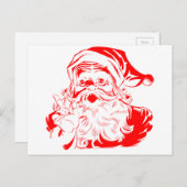 Red and White Custom Santa Clause Saint Nicholas Feestdagenkaart (Voorkant / Achterkant)