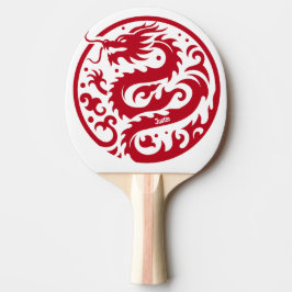 Red and White Dragon Personalized Tafeltennisbatje
