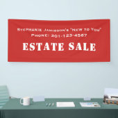Red and White Estate Sale Company Jumbo Spandoek (Beurs)