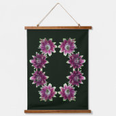 Red And White Flower Pair Abstract Art Hangend Wandkleed (Voorkant)