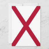 Red and White Four Fighter Jet Silhouette Persoonl Bedankkaart (Achterkant)