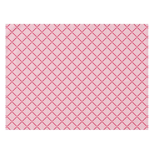 Red and white geometric checkered pattern retro    tafelkleed (Voorkant (Horizontaal))