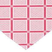 Red and white geometric checkered pattern retro tafelkleed (Gekanteld)