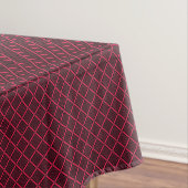 Red and white geometric checkered pattern retro tafelkleed (Voorbeeld)