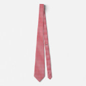 Red and White Gingham Novelty Stropdas HAMbyWG (Voorkant)