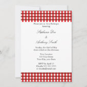 Red and White Gingham Pattern Barbeque Kaart (Voorkant)
