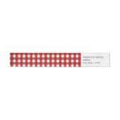 Red and White Gingham Pattern Barbeque Wedding (Individueel)