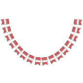 Red and White Gingham Pattern Barbeque Wedding Vlaggetjes (Alle)