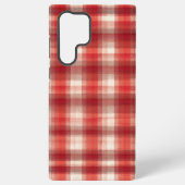 Red and White Gingham Plaid Phone Case Samsung Galaxy Hoesje (Achterkant)