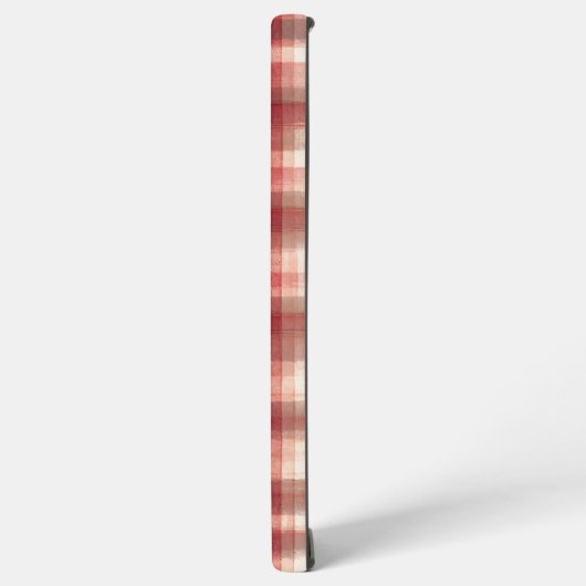 Red and White Gingham Plaid Phone Case Samsung Galaxy Hoesje (Linkerkant)