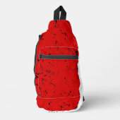 Red and White Grunge-style Sling Bag (Voorkant)