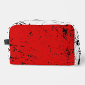 Red and White Grunge-style Toilettasje (Voorkant)
