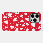 Red and White Heart Pattern | Cute Valentine Love iPhone Hoesje (Achterkant horizontaal)