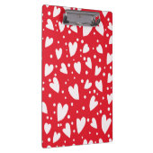 Red and White Heart Pattern | Cute Valentine Love  Klembord (Rechts)