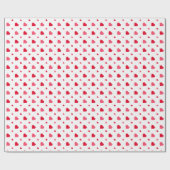 Red and white Heart Valentine’s Day  Cadeaupapier (Vlak)