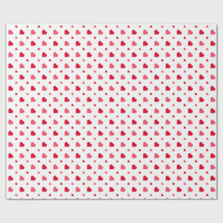 Red and white Heart Valentine’s Day  Cadeaupapier