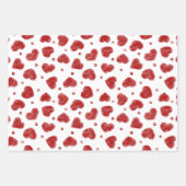Red and White Hearts pattern Inpakpapier Vel (Voorkant 3)