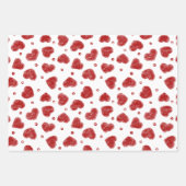 Red and White Hearts pattern Inpakpapier Vel (Voorkant)