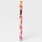 Red and White Hearts Pattern Phone Case iPhone Hoesje (Rechterkant)