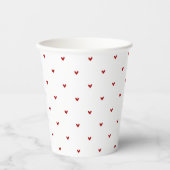 Red and White Hearts Pattern Valentine's Day Papieren Bekers (Voorkant)