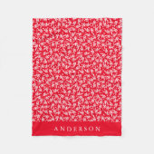 Red and White Holly Berries | Gepersonaliseerd Fleece Deken (Voorkant)