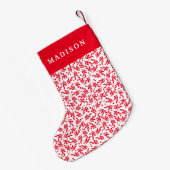 Red and White Holly Berries | Kleine Kerstsok (Achterkant (Hangend))