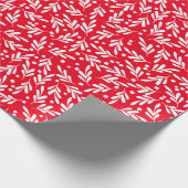 Red and White Holly Berries | Vakantie Cadeaupapier (Hoek)