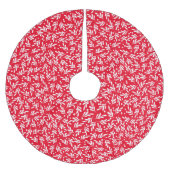 Red and White Holly Berries | Vakantie Kerstboom Rok (Voorkant)