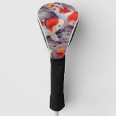 Red and White Koi Fish Pond Golfheadcover (Voorkant)
