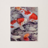 Red and White Koi Fish Pond Legpuzzel (Verticaal)