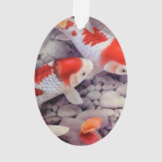 Red and White Koi Fish Pond Ornament (achterkant)