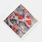 Red and White Koi Fish Pond Servet (Hoek)