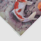 Red and White Koi Fish Pond Tissuepapier (Detail)