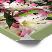 Red and White Lily Flowers Abstract Poster (Hoek)