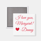 Red and White Love Magneet (Voorkant / Achterkant)