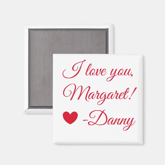 Red and White Love Magneet (Voorkant / Achterkant)