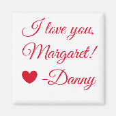 Red and White Love Magneet (Voorkant)