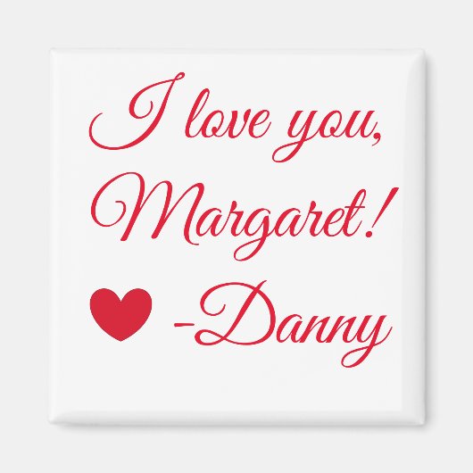 Red and White Love Magneet (Voorkant)