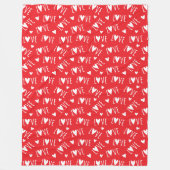 Red and White LOVE Script Fleece Deken (Voorkant)
