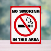 Red and White No Smoking Acryl Bord (Neutraal)