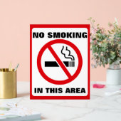 Red and White No Smoking Acryl Bord (Huwelijk)