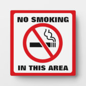 Red and White No Smoking Fotoplaat (Voorkant)