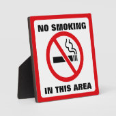 Red and White No Smoking Fotoplaat (Voorkant)