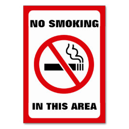 Red and White No Smoking Kaart