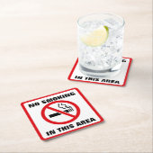 Red and White No Smoking Kartonnen Onderzetters (Insitu)