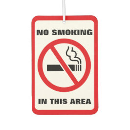 Red and White No Smoking Luchtverfrisser