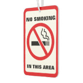 Red and White No Smoking Luchtverfrisser (Links)