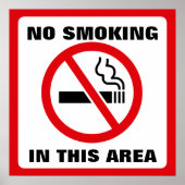 Red and White No Smoking Poster (Voorkant)